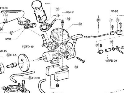 Motor GT15 da Kyosho