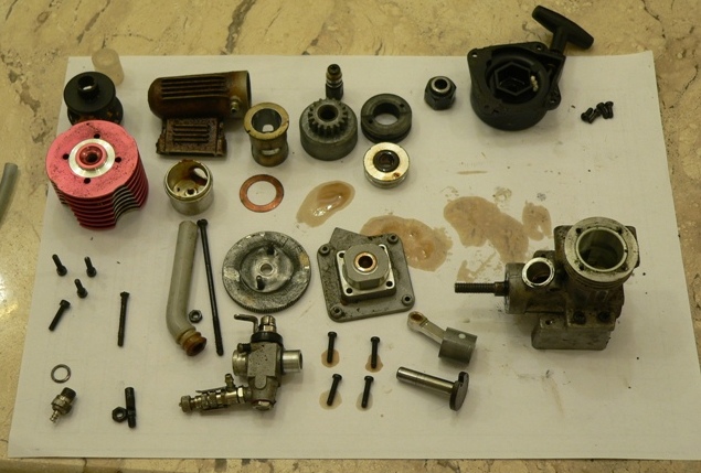 Motor desmontado.