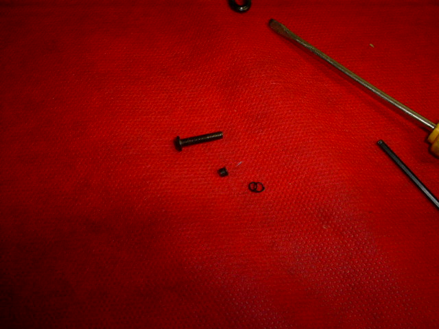 Detalhe da rosca do parafuso. (saiu junto com o parafuso)