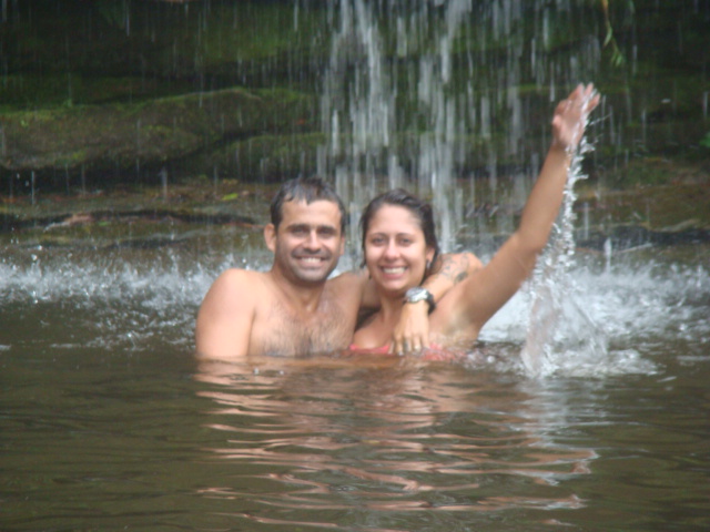 eu e esposa na cascata
